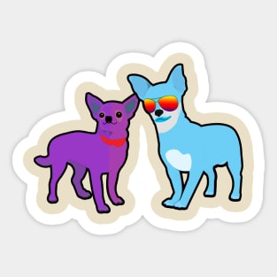 Two Chihuahuas Sticker